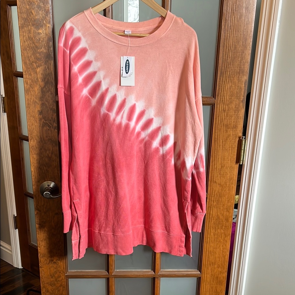 Pink Tie-Dye Long Sleeve Shirt